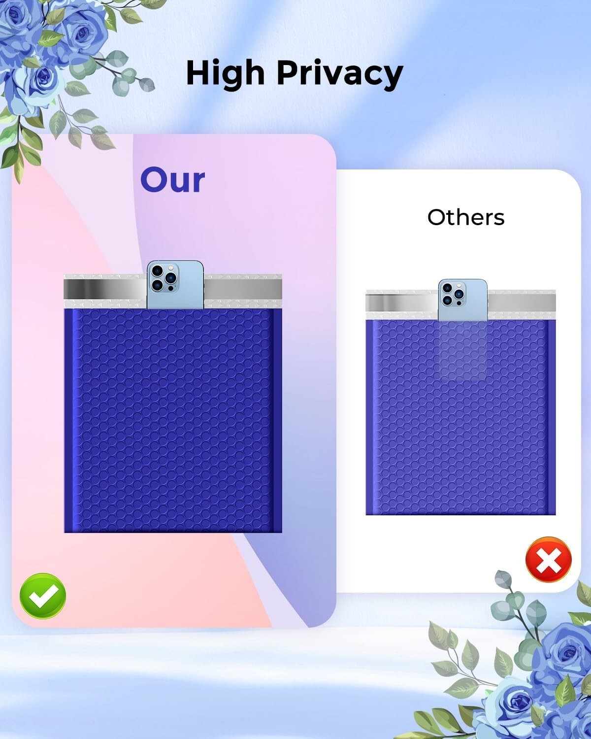 500x Bubble Mailers 8.5×12 Padded Envelopes Bubble Mailing Bag 8.5×11 Royal Blue