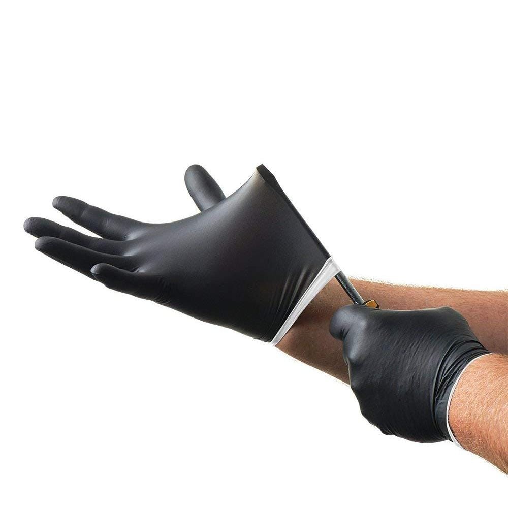 Venom Steel Nitrile Gloves XL Black Heavy Duty Disposable 6mil Mechanic 100-Pack