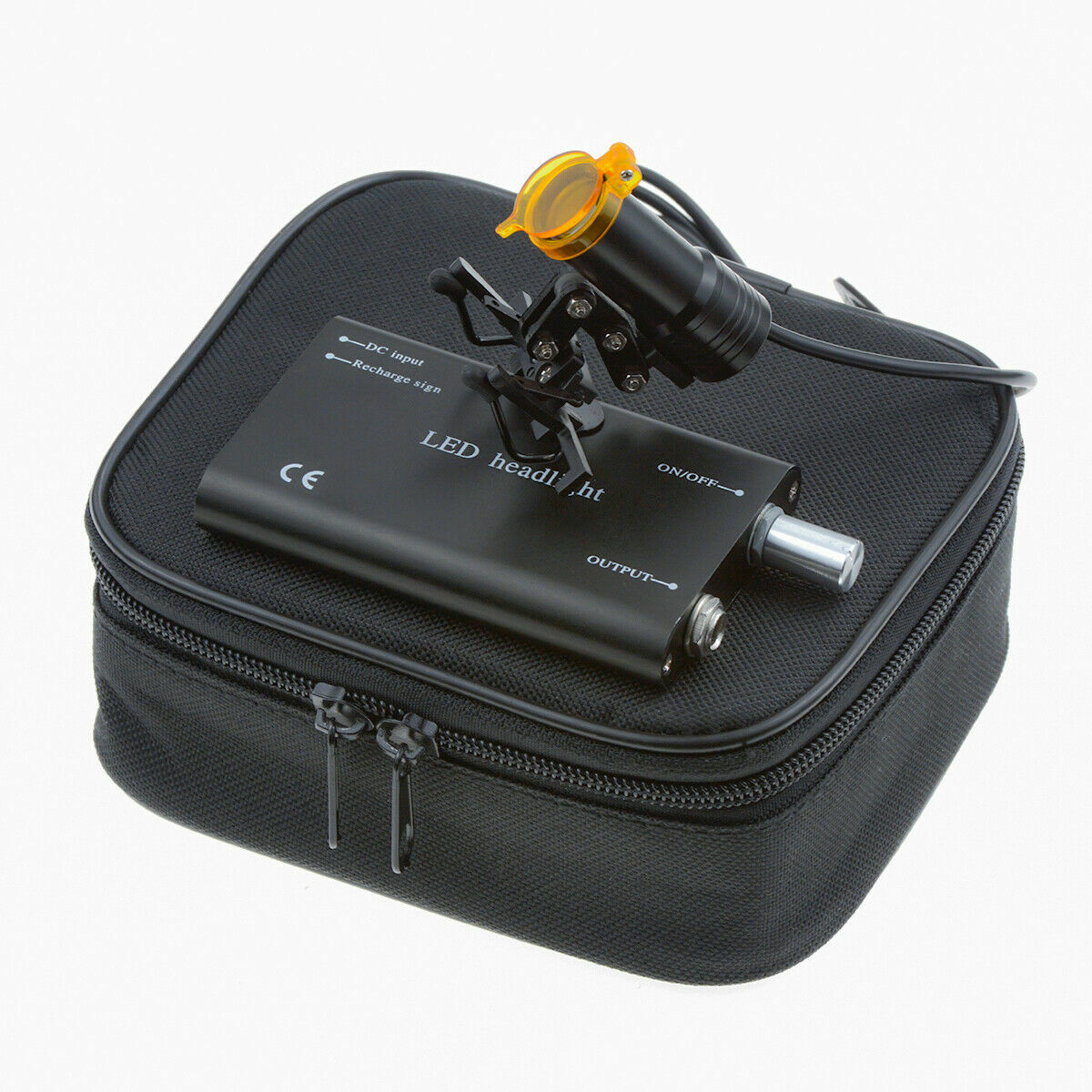 5W LED Dental Metal Clip-on Head Light with Filter & Belt Clip Black US STOCK