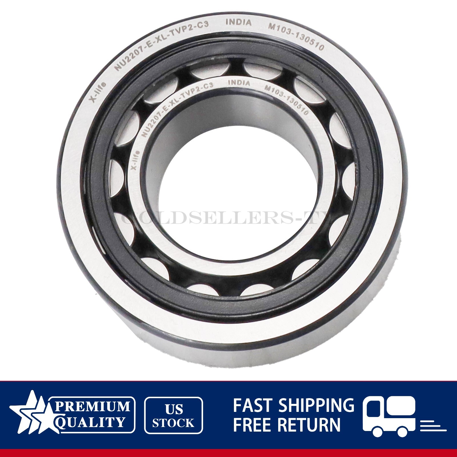 Cylindrical Roller Bearing Fits For FAG NU2207 E XL TVP2 C3 35x72x23mm