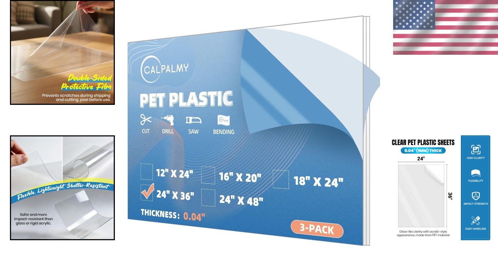 High Clarity PET Panels 24×36 – DIY Sneeze Guards & Shields