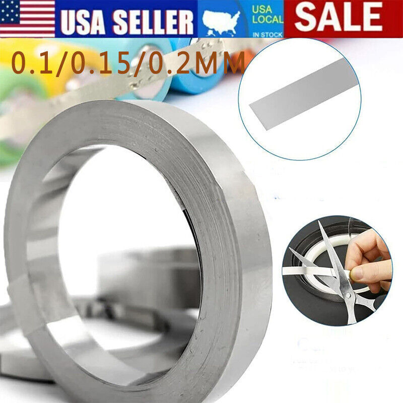 10M Pure Nickel Plate Strip Tape Sheet For Li 18650 Battery Spot Weld Tool DIY