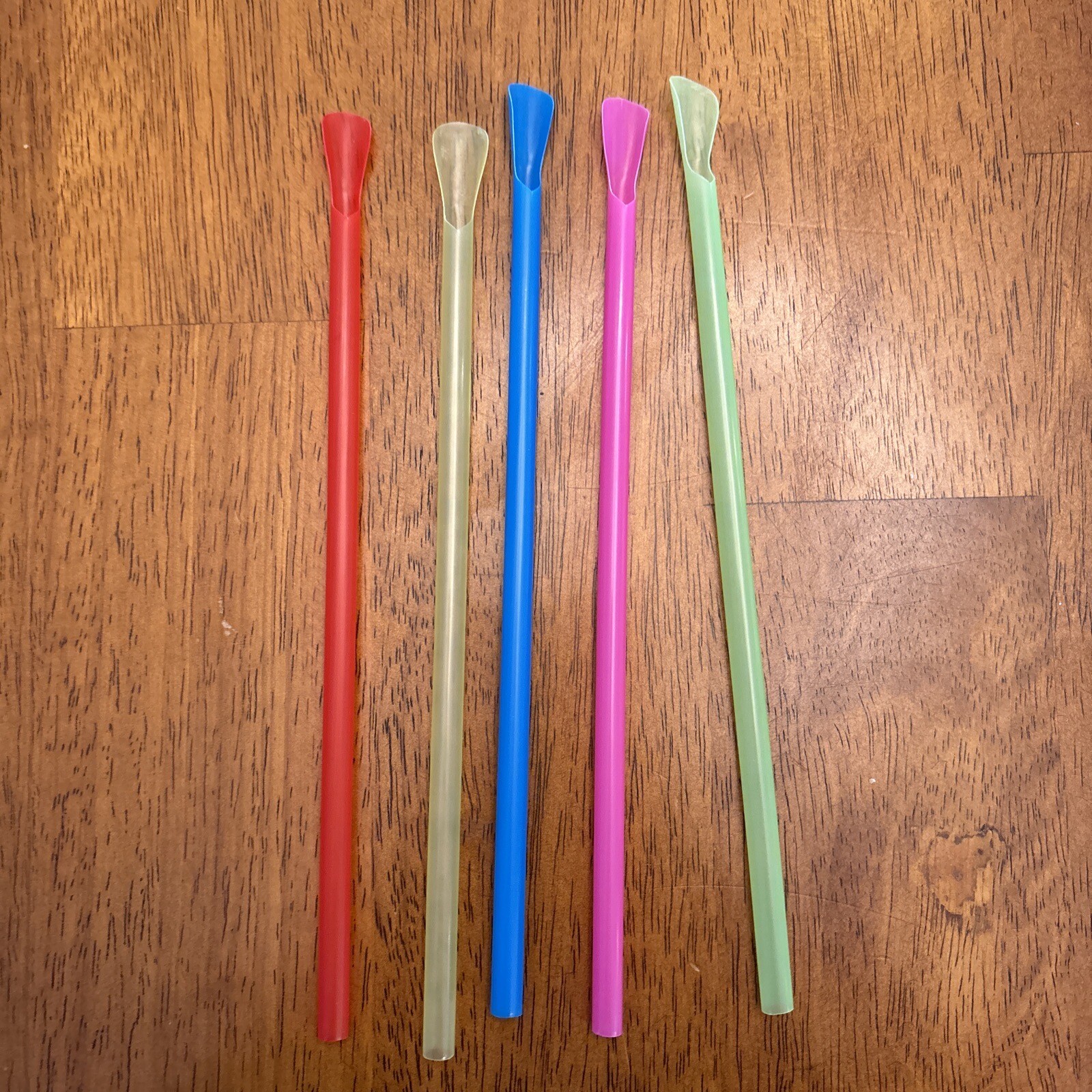 Choice 8” Super Jumbo Unwrapped Spoon Straw 400 Count