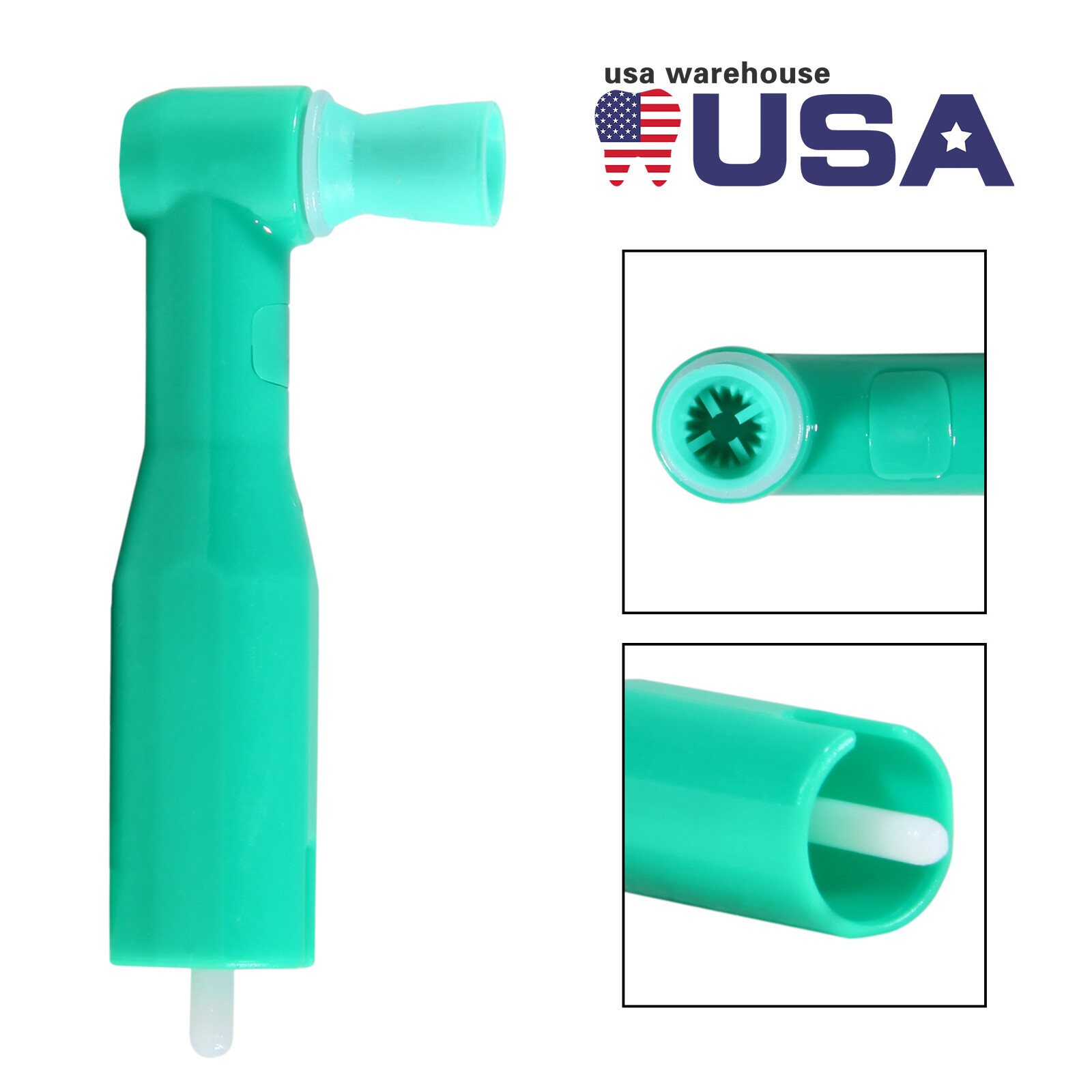 Dental Disposable Prophy Angles Soft Cup Latex Free Right Angle 90° Angle Green
