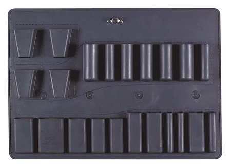 Platt C Pallet Storage Case Set,17-1/4X12-1/4X1/2,Black