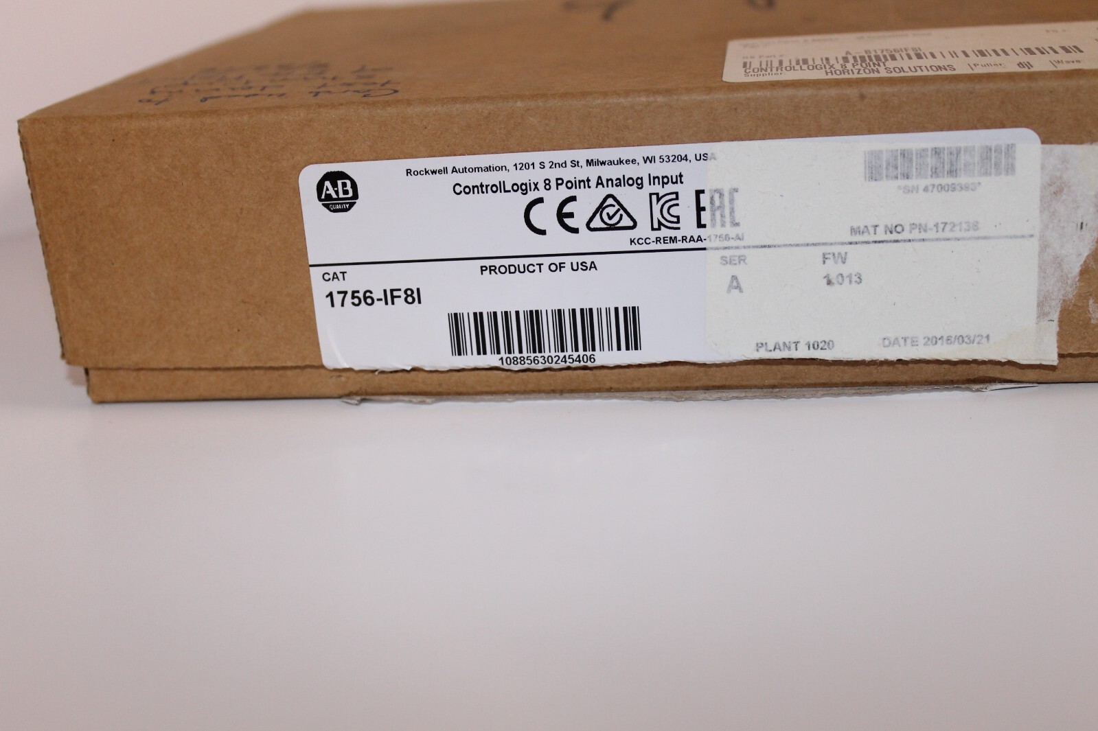 New In Box Allen-Bradley 1756-IF8I ControlLogix 8 Point Analog Input Module