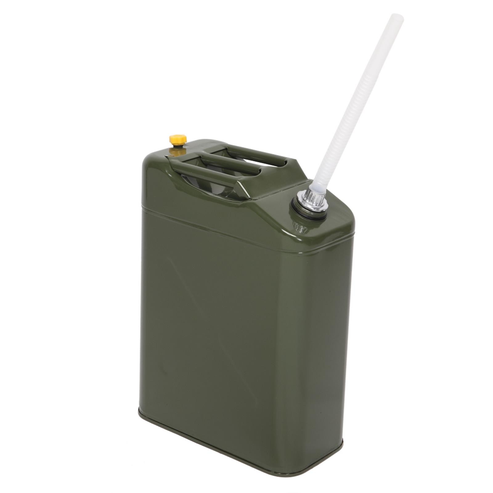 Army Green 20L 5 Gallon Gas Fuel Can Fuel Gasoline Steel Tank with Spout Metal