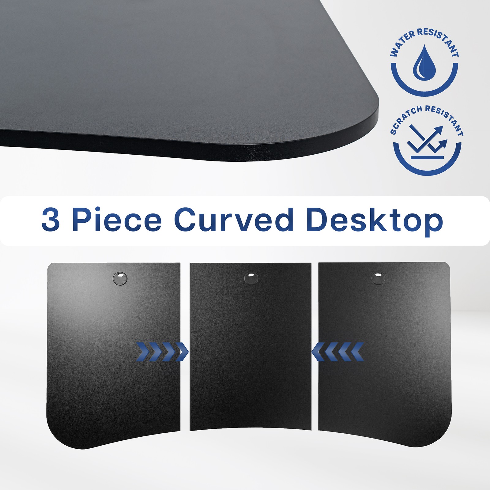 VIVO Black 63″ x 32″ Table Top for Adjustable Standing Desk Frames