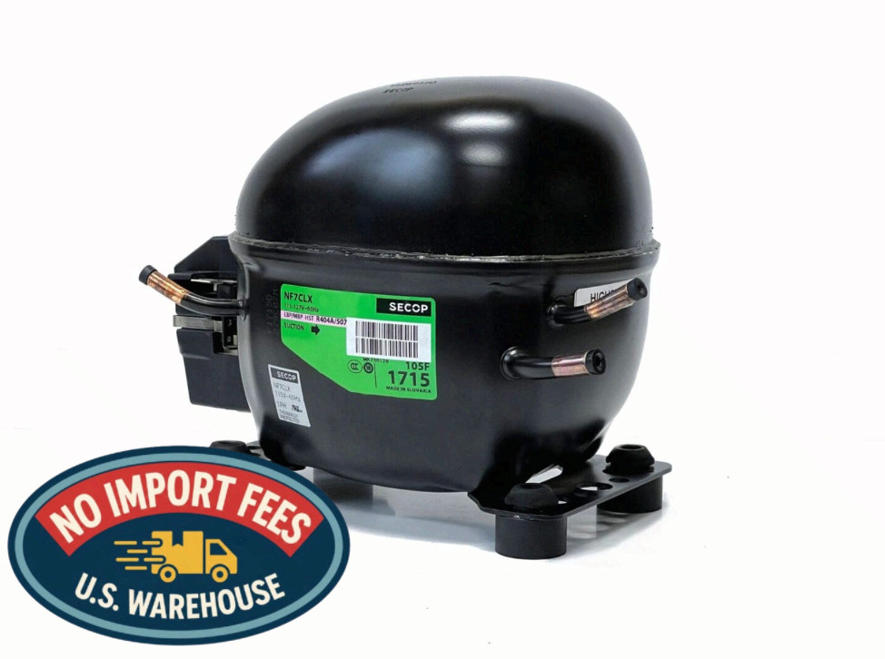 SECOP NF7CLX 1/3HP 115V 1PH 60HZ R-FOUR O FOUR LBP/MBP HST REFRIGERATION COMP.