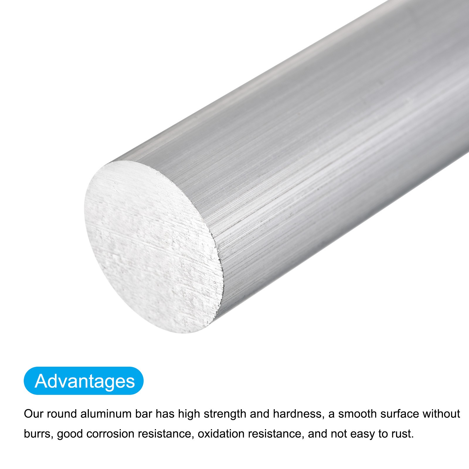Aluminum Round Rod 1 Inch Dia 6061 Solid Metal Bar 8 Inch Length