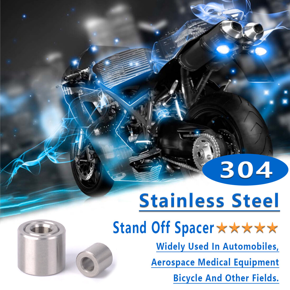 A2 Stainless Steel Spacer 3.5mm Standoff Stand Off Collars Spacers – Bar Turned