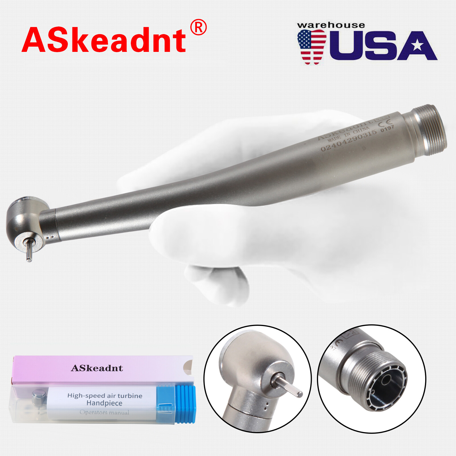 Turbina NSK PANA MAX Style Dental High Speed Handpiece Push Button 2 Hole Borden
