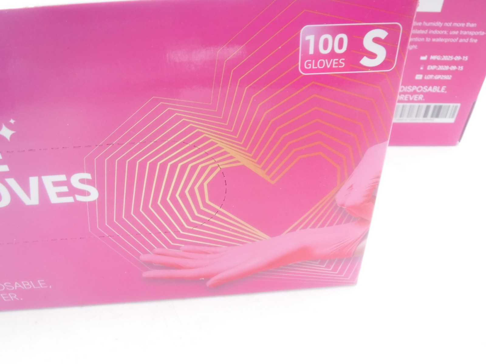 500 Pack GP Craft Size Small Pink Disposable Pink Nitrile Gloves