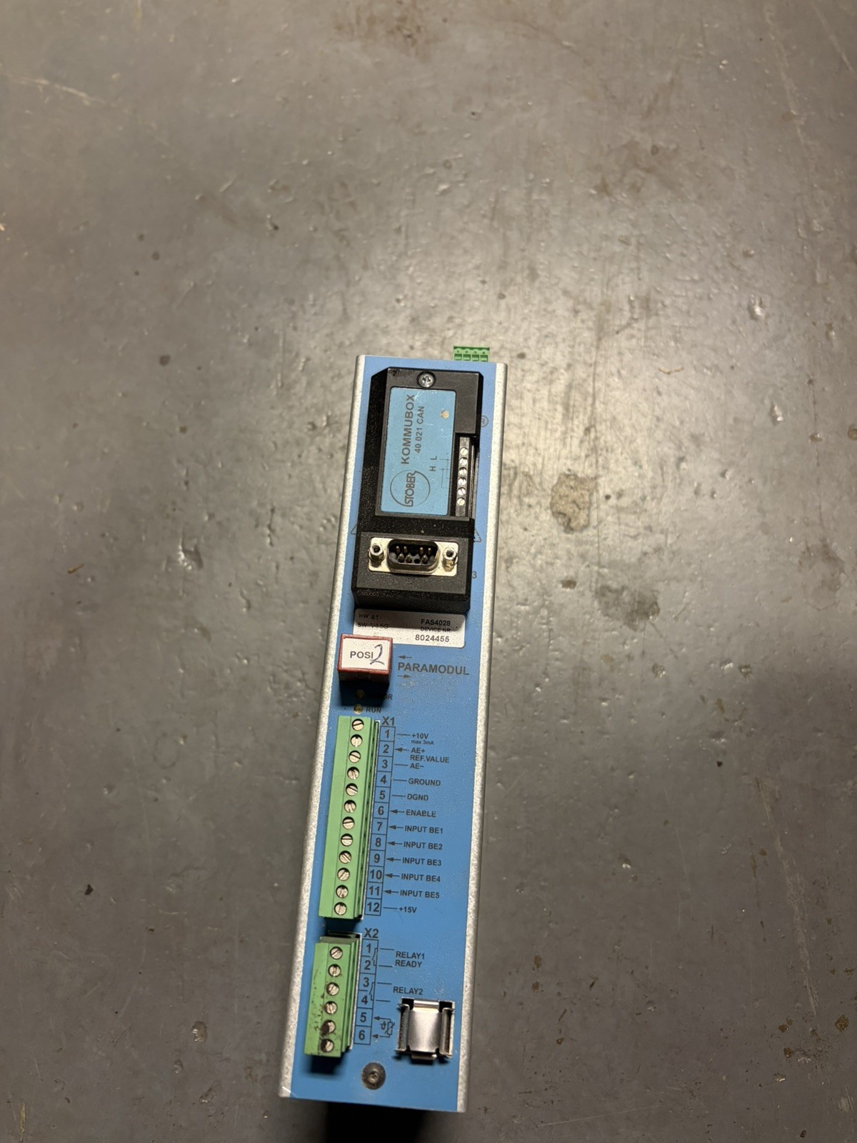 FAS FAS4028 Posidrive 3 Pole 400VAC Input 4.0A Output 1.5kW Motor USED
