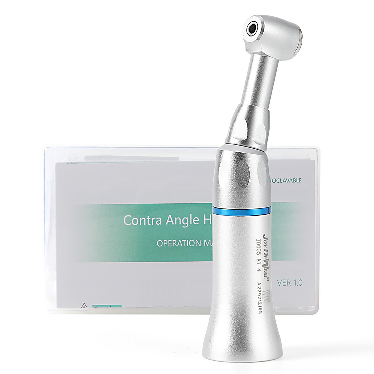 AZDENT Dental 1:1 Slow Low Speed Contra Angle Handpiece Push Button/Latch E-Type