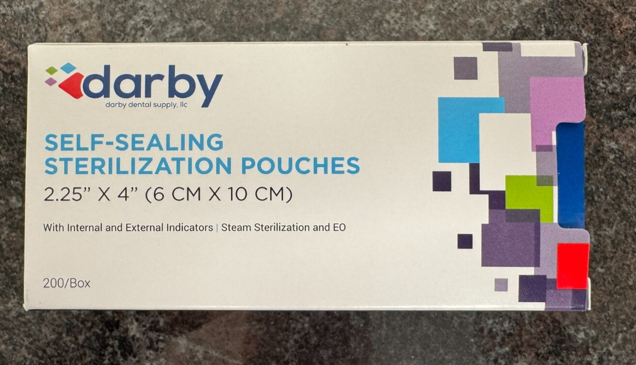 Sterilization Pouches 2.25″ x 4″ Darby 200/box (1 Box)