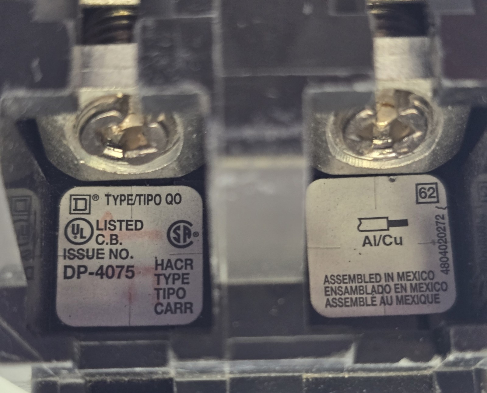 Square D QO250 Plug-In Circuit Breaker 2 Pole 50 Amp 120/240V 10kA 50A QO