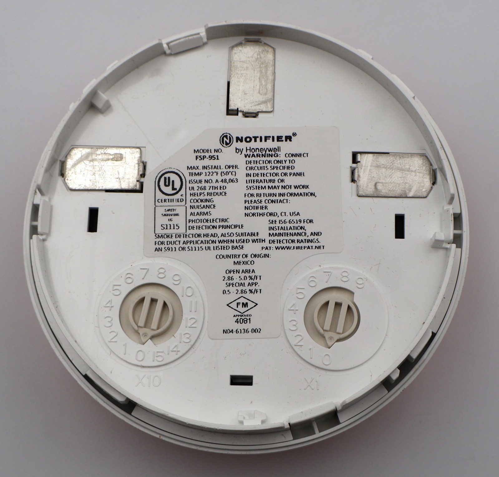 Honeywell NOTIFIER FSP-951 White Intelligent Photoelectric Sensor Smoke Detector