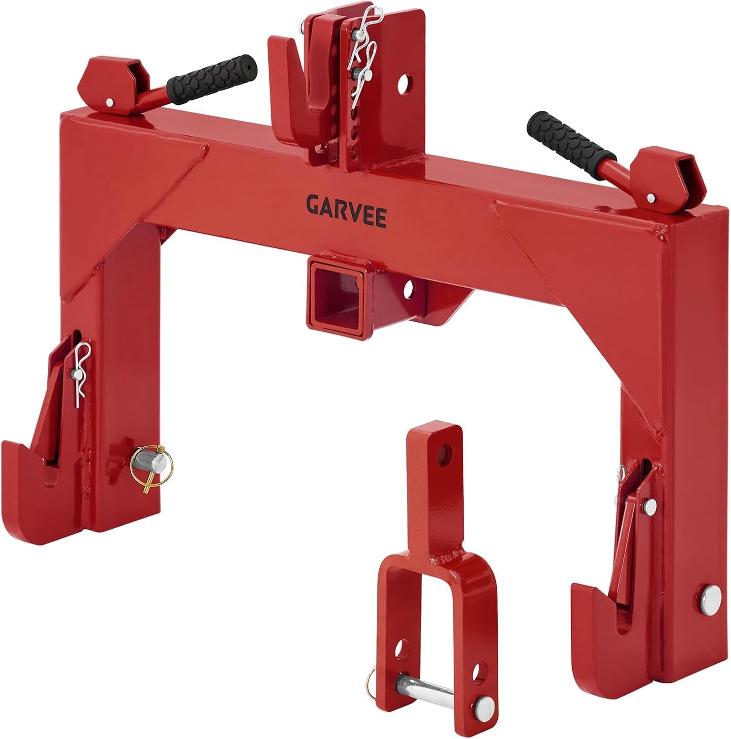 Category 1 3 Point Quick Hitch with 2in Receiver 3000lb Adjustable Tractor Hitch
