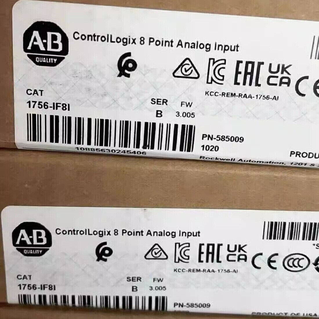 New Factory Sealed AB 1756-IF8I SER B ControlLogix 8 Point Analog Input Module