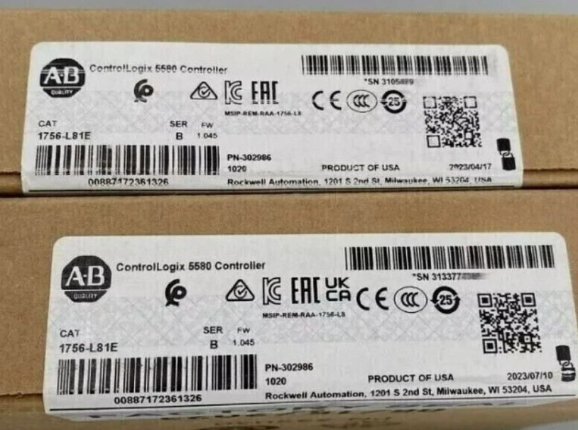 Allen-Bradley 1756-L81E Rockwell Automation Controllogix 5580 Controller