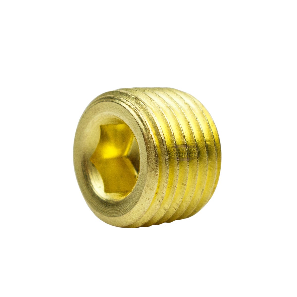 5 Pack 1/8″ Pipe Plug Countersunk Hex Head Style Male NPT Brass Pipe End Fitting