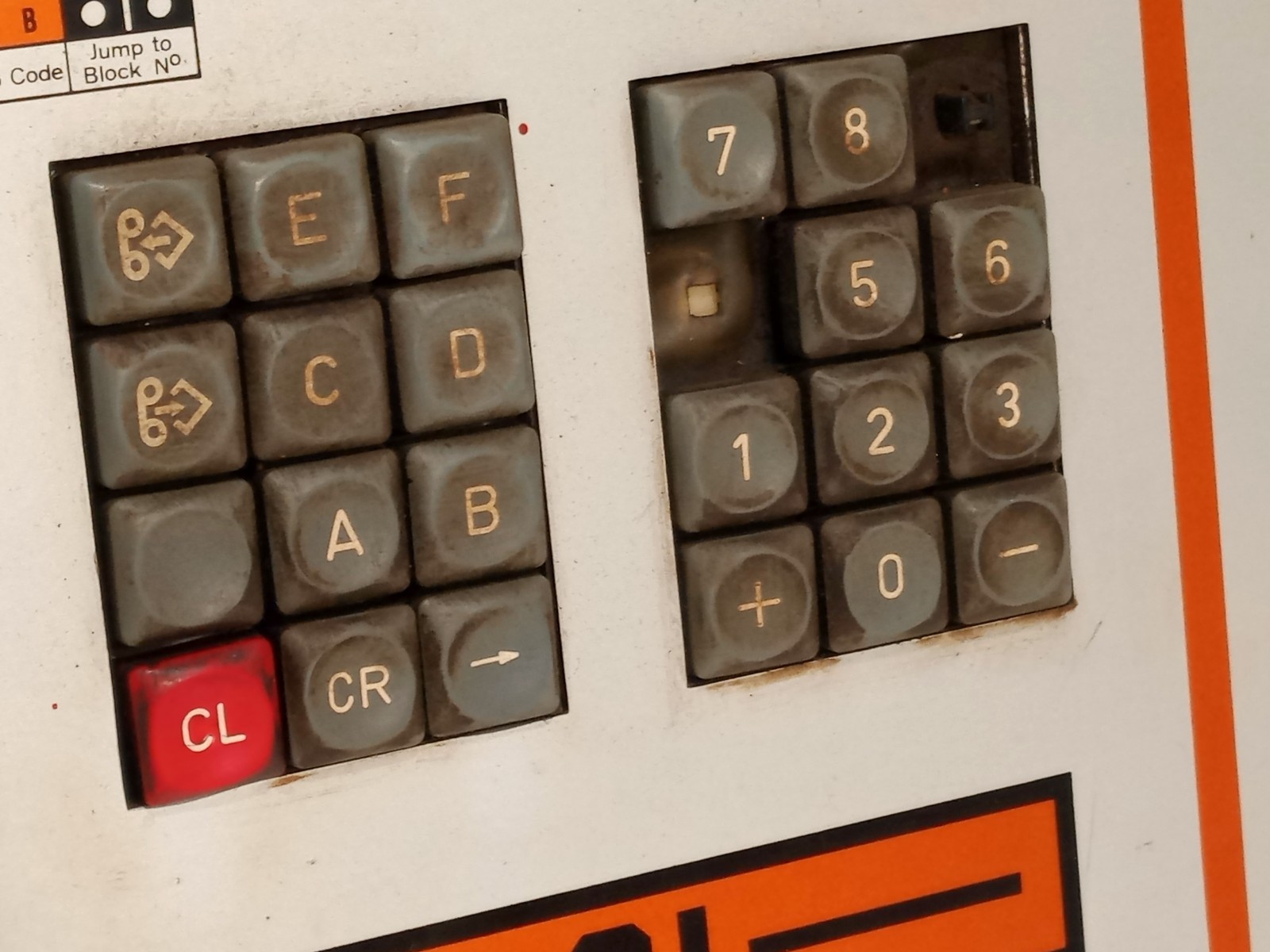 INDRAMAT 109-473-3201a-1 vintage key control panel KAT-3.3 for Perf-01 system