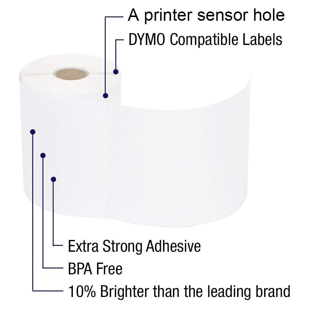 20 Rolls DYMO 4XL Labels Direct Thermal Shipping Labels 4″x6″ 1744907 Compatible