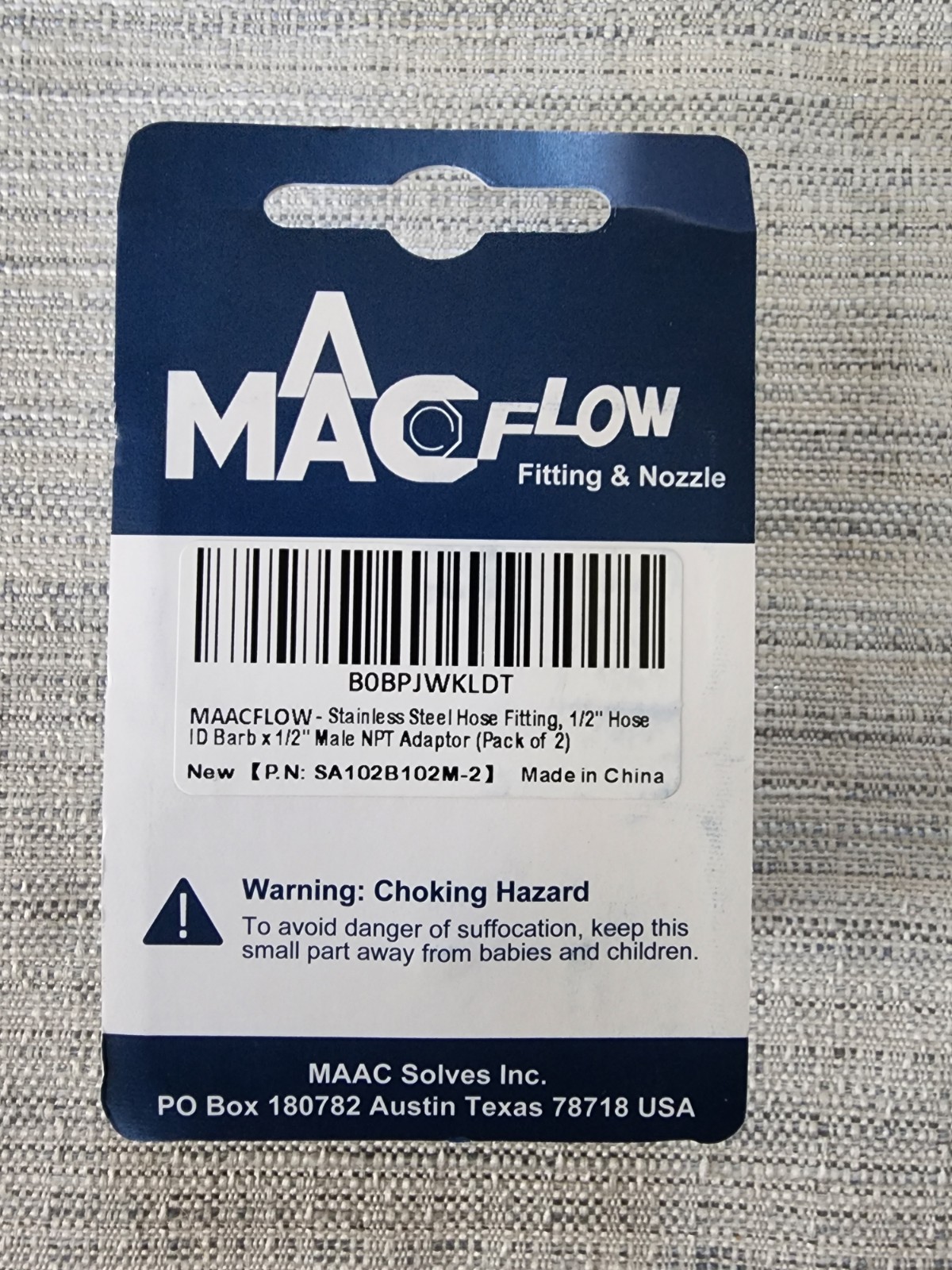 MAACFLOW 1/2″ Hose Barb x 1/2″ Male NPT Stainless Steel Adapter Fitting 2 Pack
