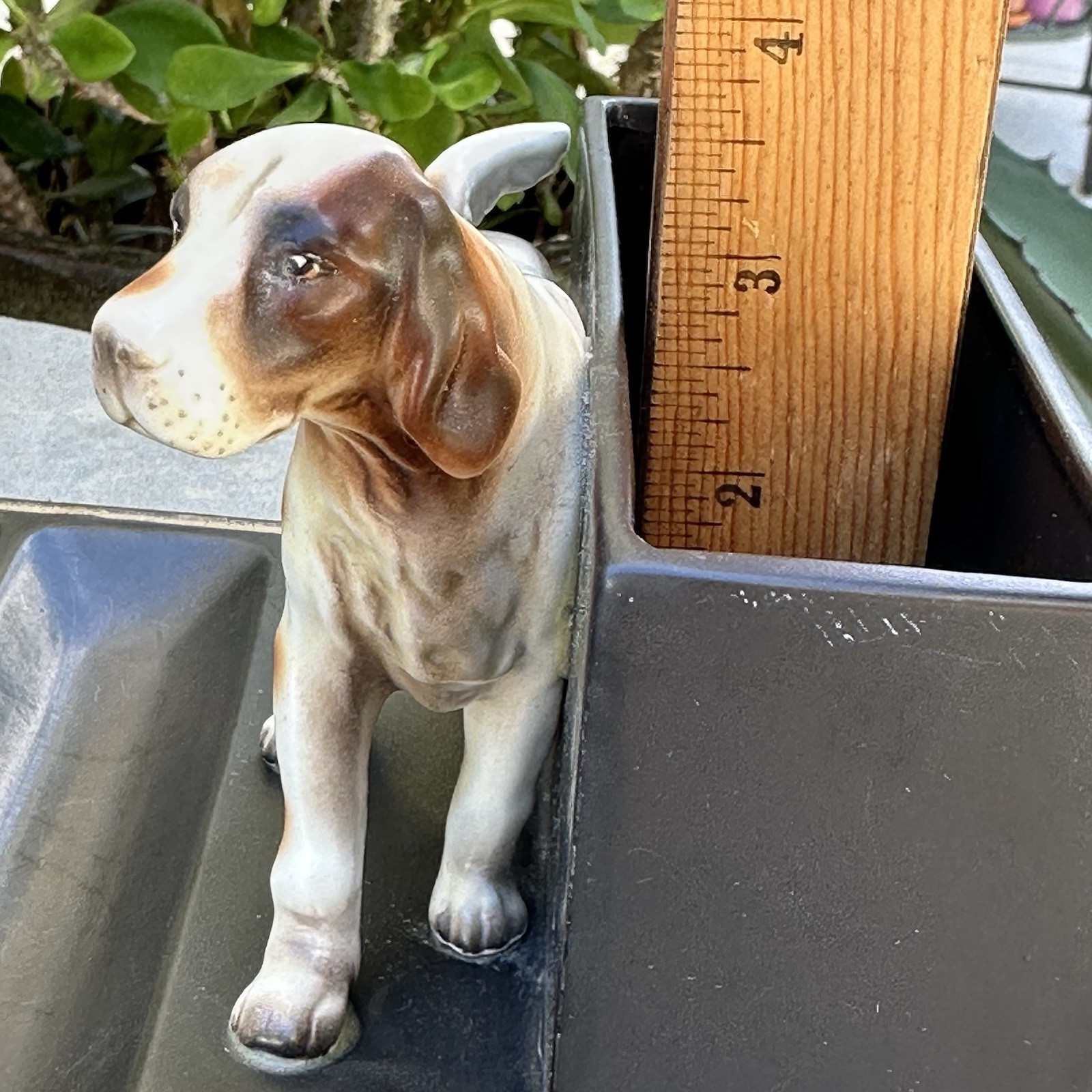 VTG Mid-Century Porcelain English Setter/Pointer Hunting Dog Dresser Valet Japan