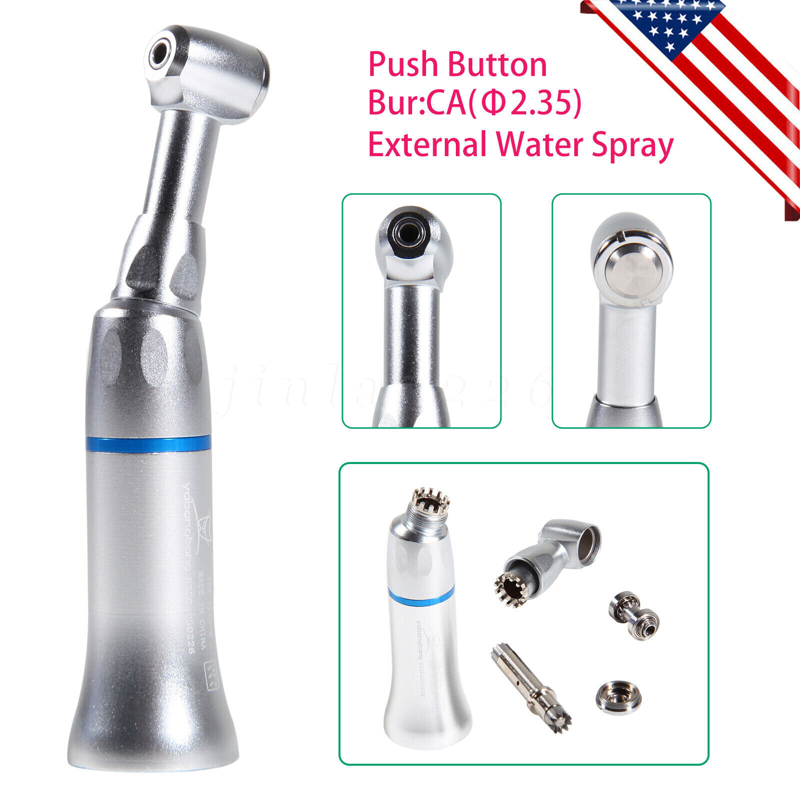10* BURR Dental Fast High Speed Handpiece Push Turbine 4 Holes Fit NSK Pana Max