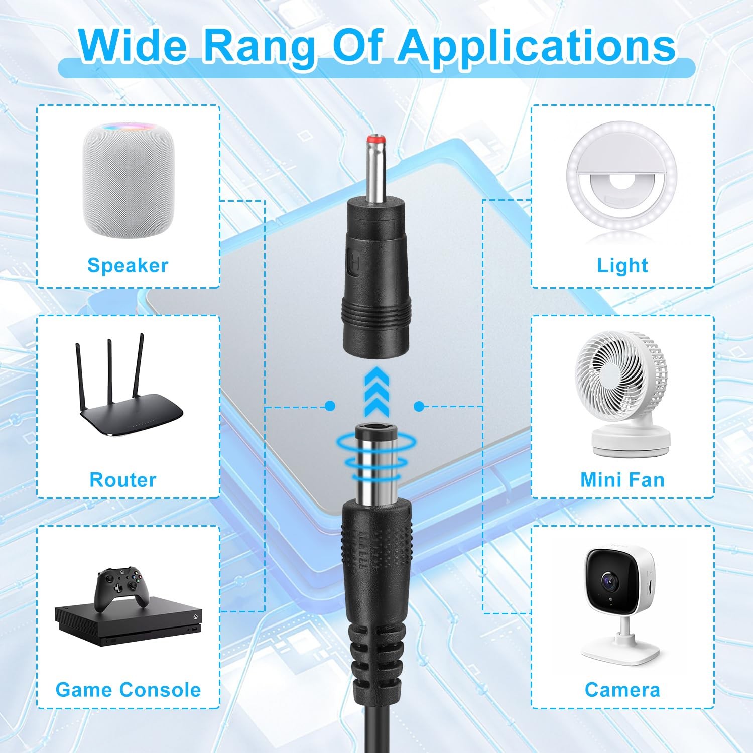 USB-C to DC 12V Step-Up Power Cable 3FT Voltage LED Display 5.5×2.5 & 3.5×1.35mm