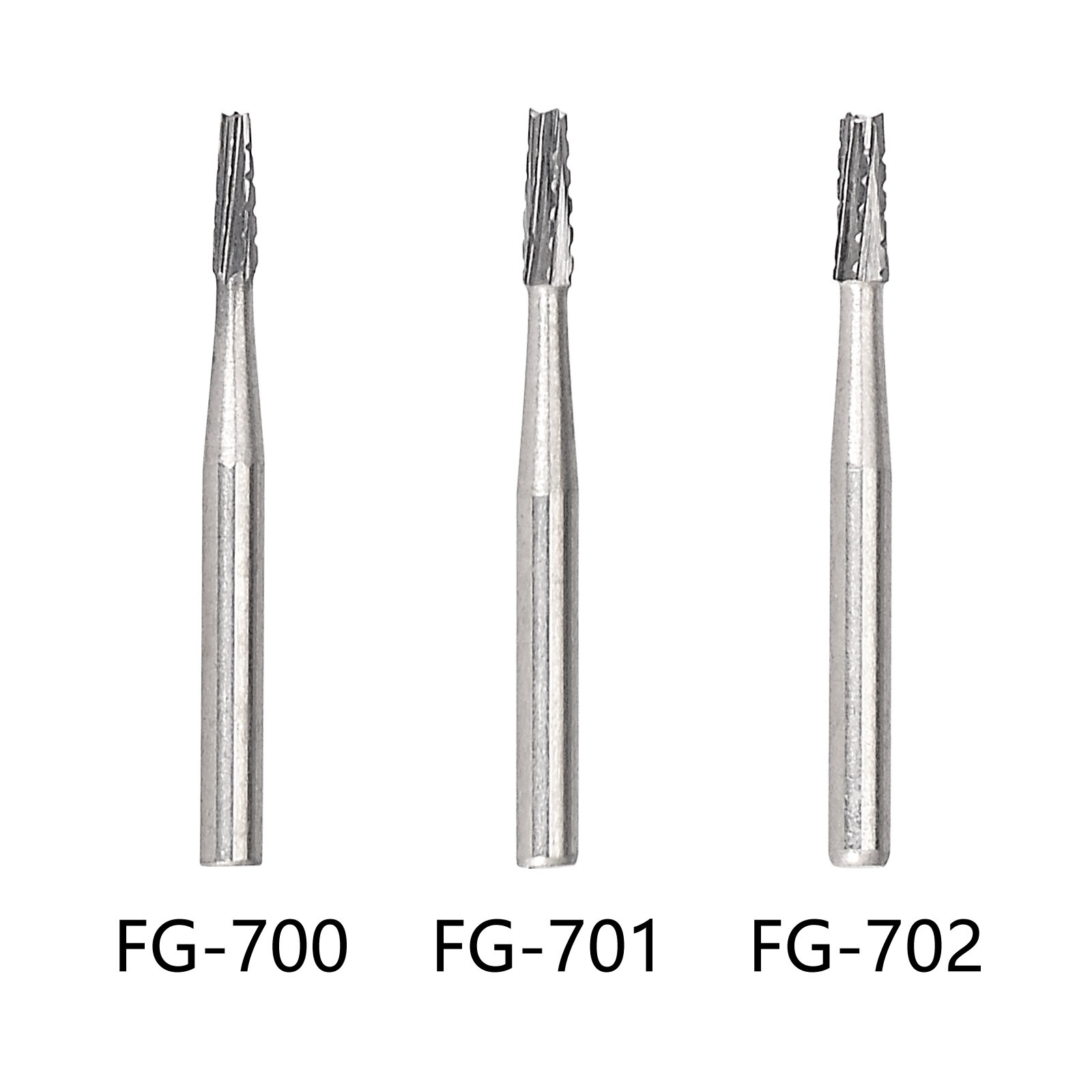 10Pcs/Pack Dental Diamond Burs FG700 701 702 Stainless Steel FDA