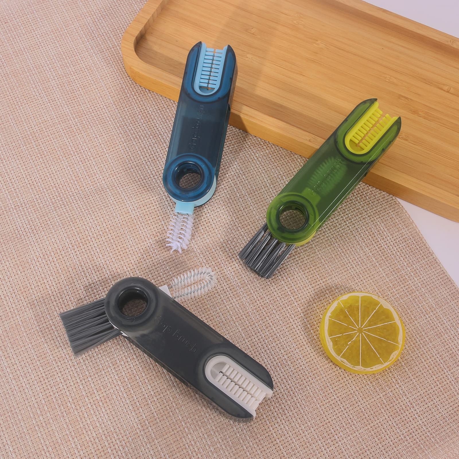3 in 1 Cup Lid Gap Cleaning Brush – Multipurpose Bottle Cap Cleaner