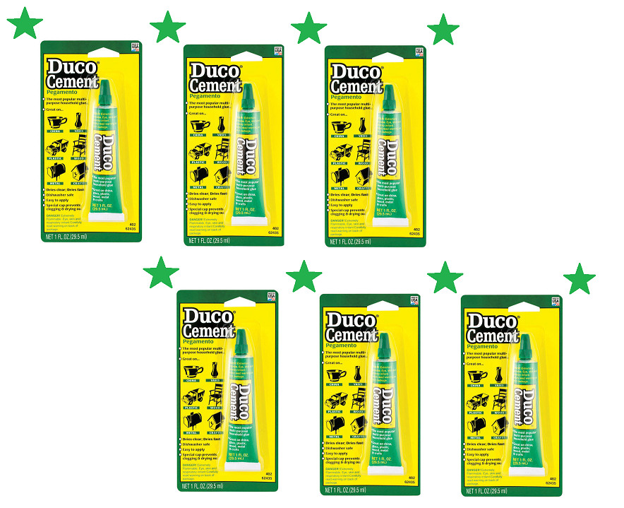 Lot/6 1oz DUCO CEMENT Multi Purpose Household Glue Clear Crafts China Wood 62435