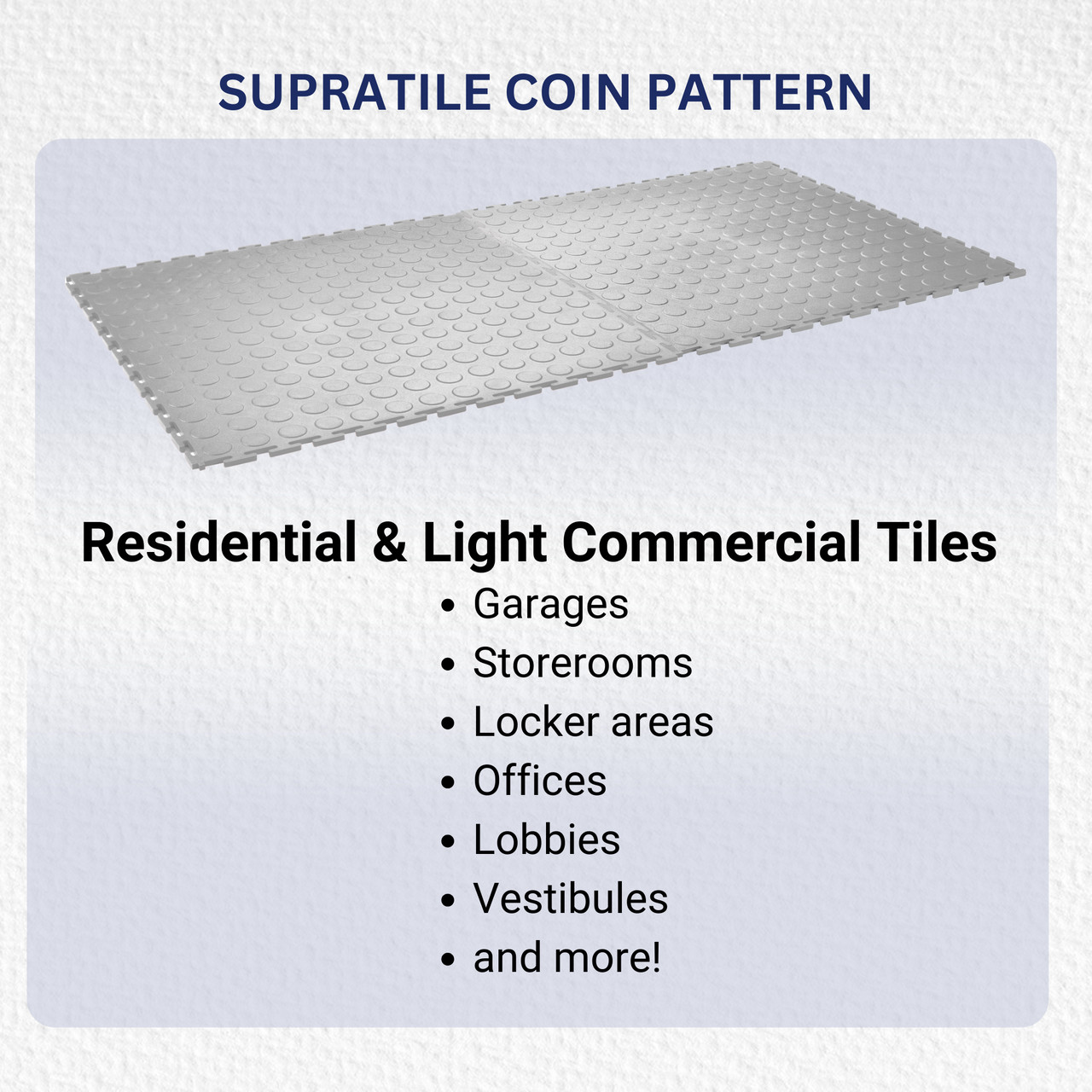 4.5 mm – T-Joint SupraTile Coin or Textured – 12 Tiles Per Case