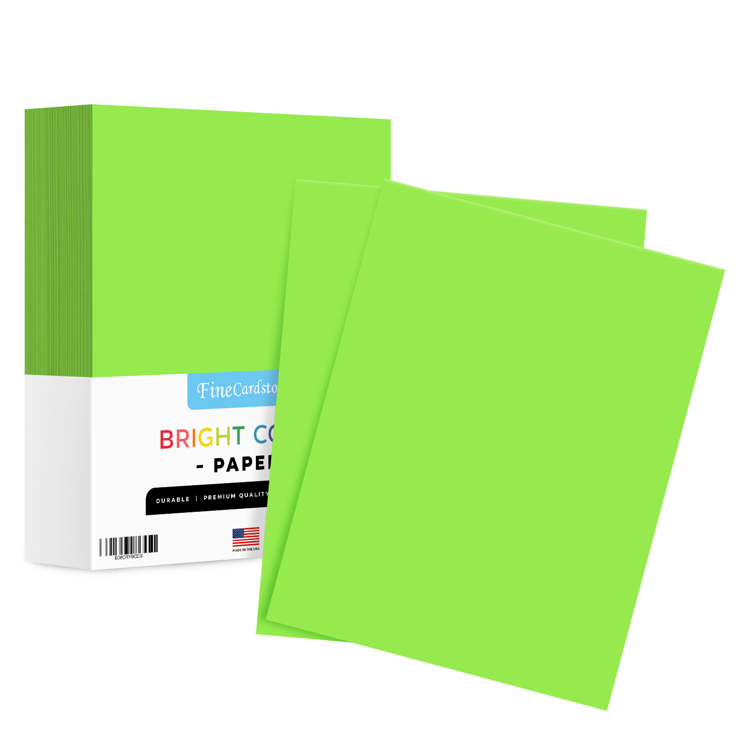 Neon Green Bright Color Paper, 24lb Bond (90GSM), 8.5 x 11, 500 Sheets