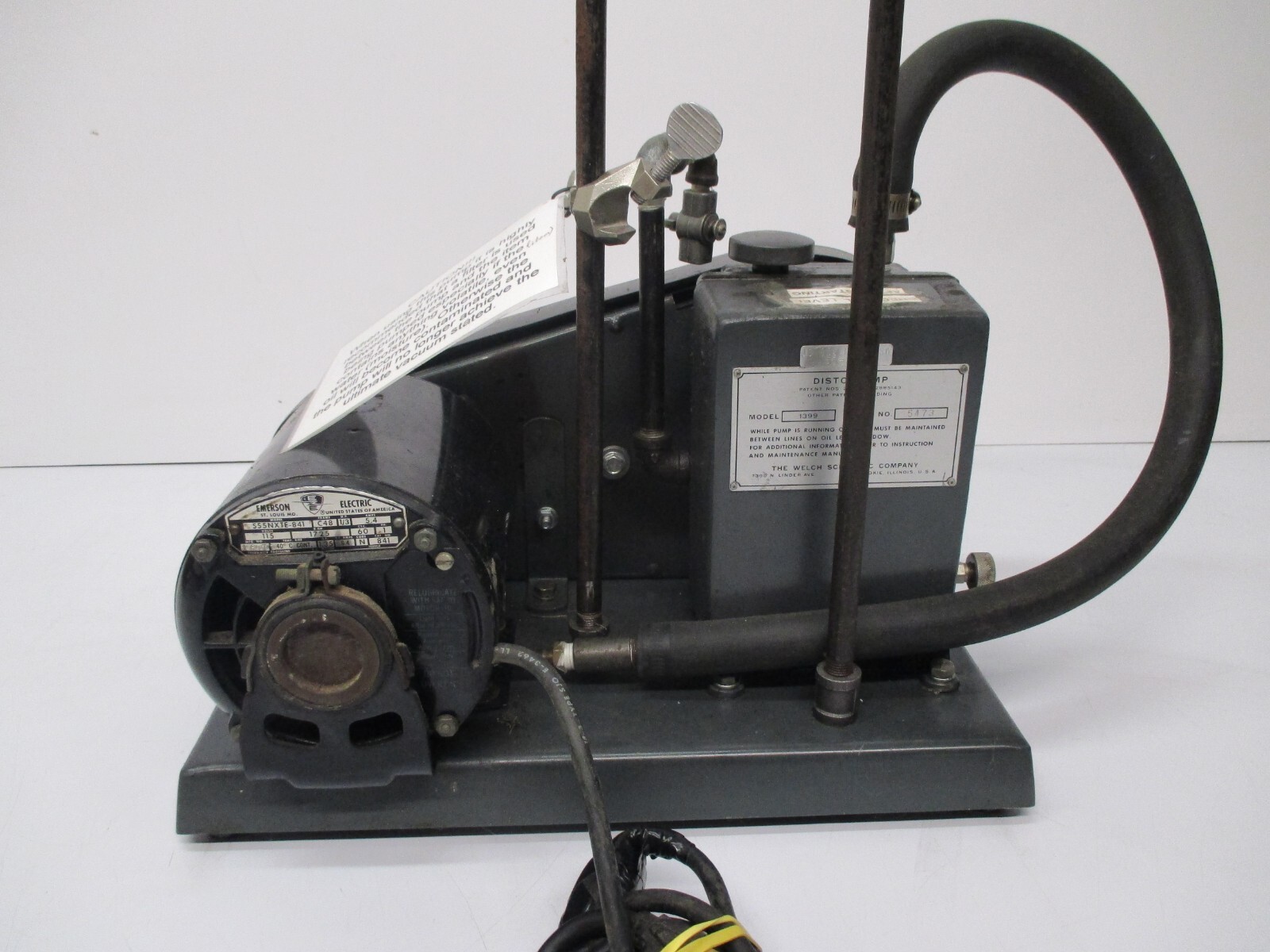 Welch Scientific #1399 Disto-Pump Belt Driven Vacuum Pump 1/3 HP