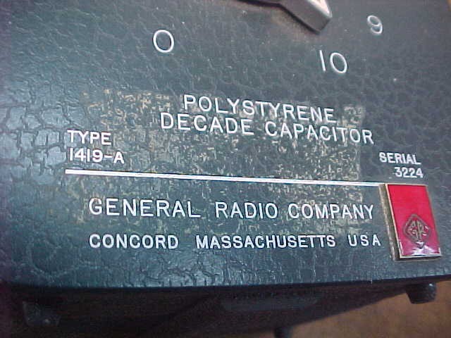 General Radio 1419-A 3-Dial Polystyrene Decade Capacitor (Untested)