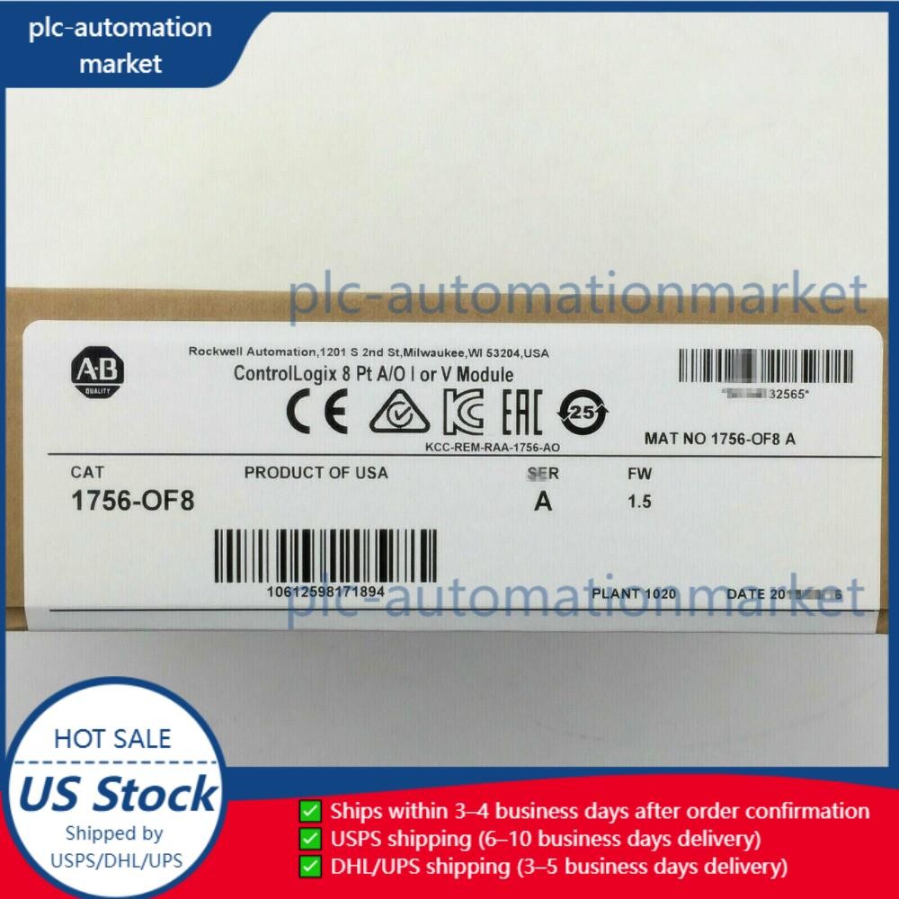 Factory Sealed AB 1756-OF8 SER A ControlLogix 8 Pt Output Module US Free Tax