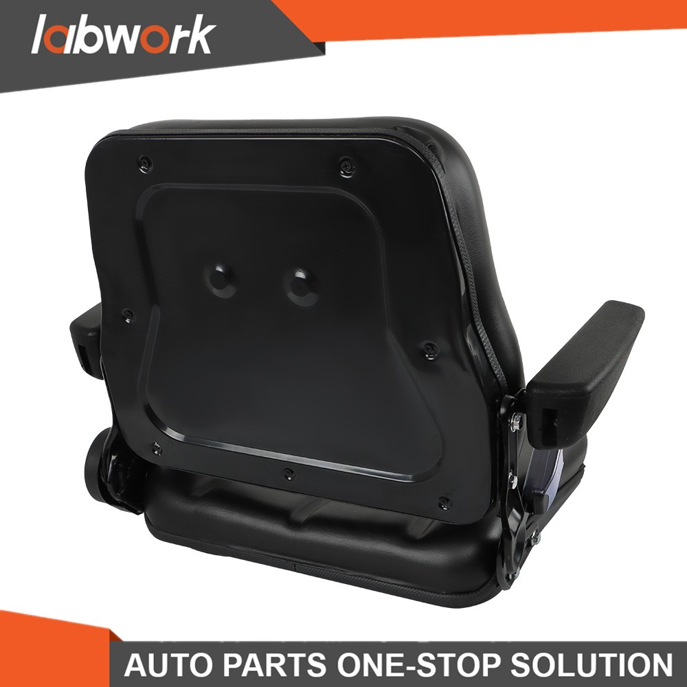 Labwork Universal Adjustable Forklift Tractor Seat Suspension Seat w/Safety Belt