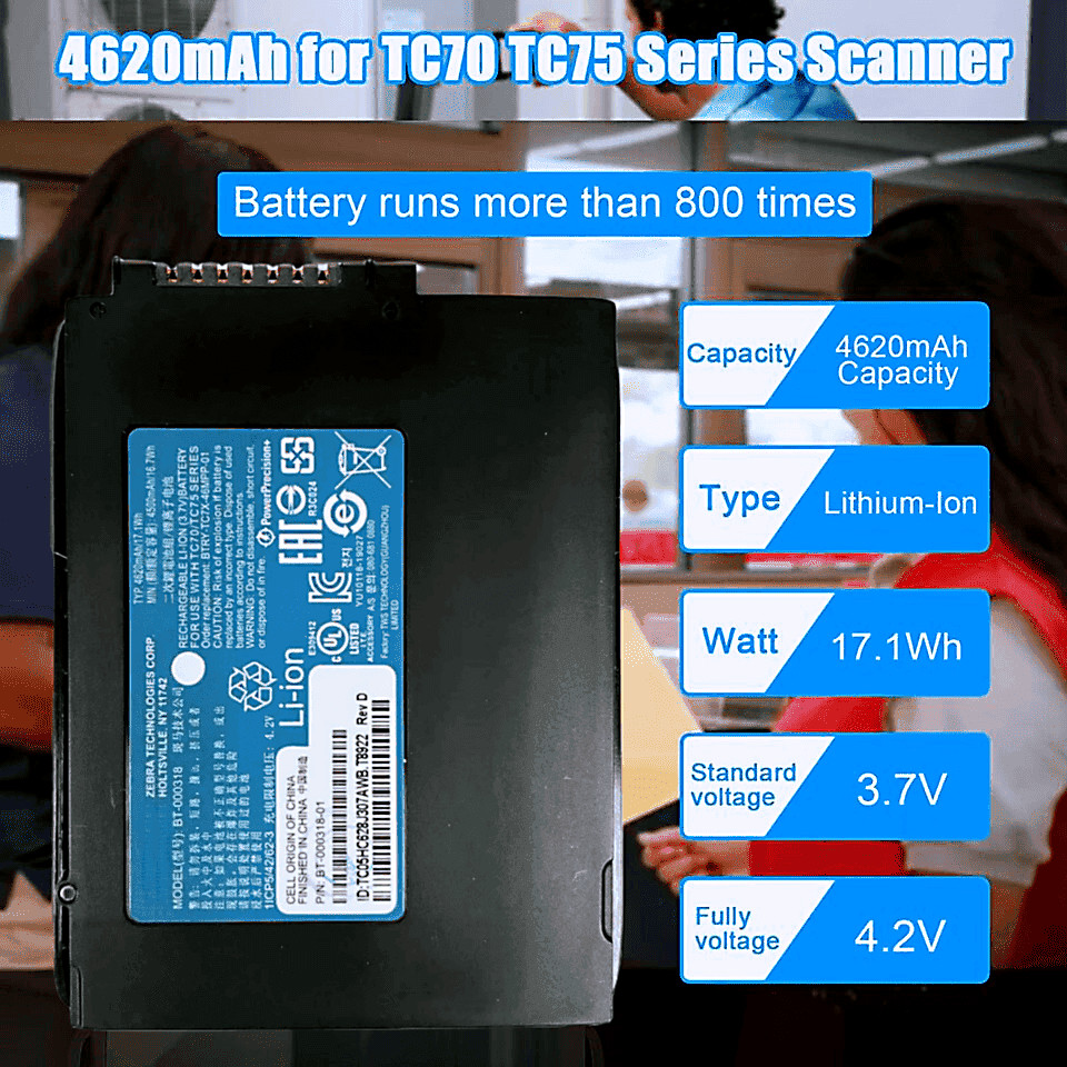 10-PACK New Genuine tc77 Battery for Zebra tc55 tc70 tc72 tc75 BT-000318