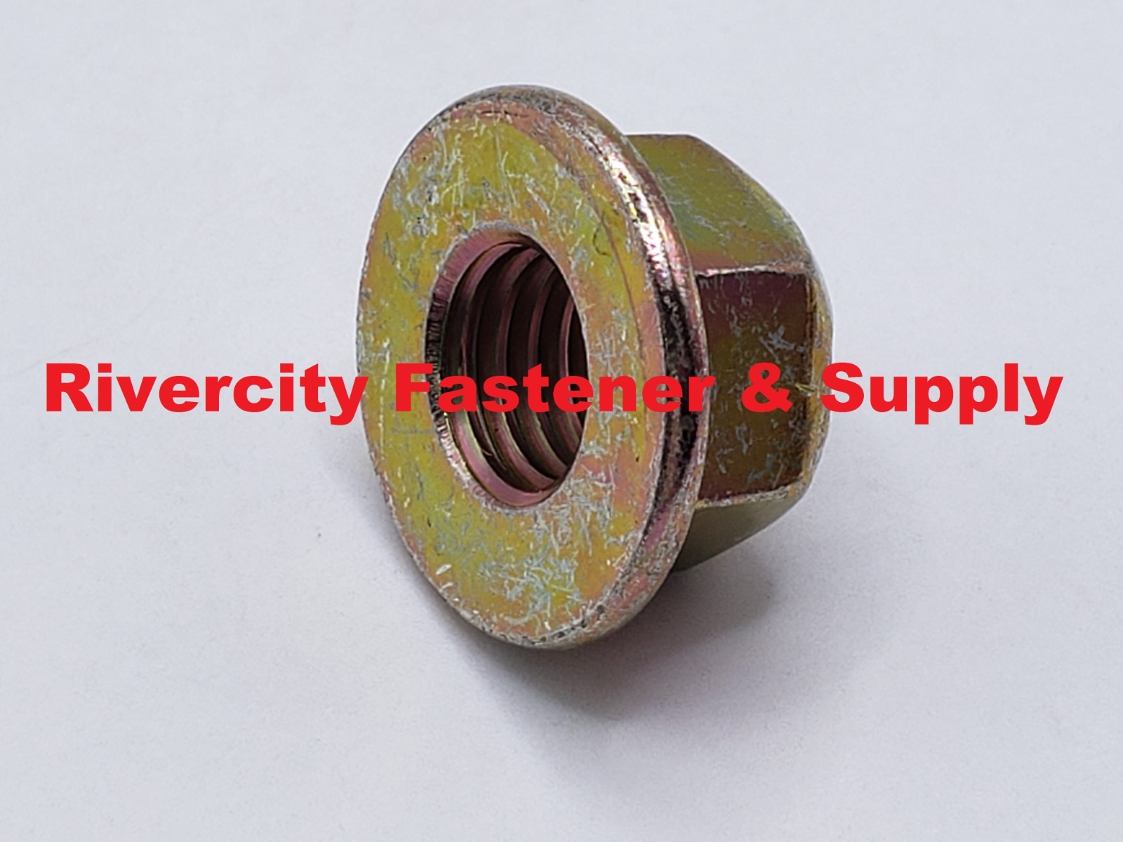 M12-1.75 All Metal Flange Top Lock Nuts 12mm x 1.75 DIN 6927 M12x1.75 Stover Nut