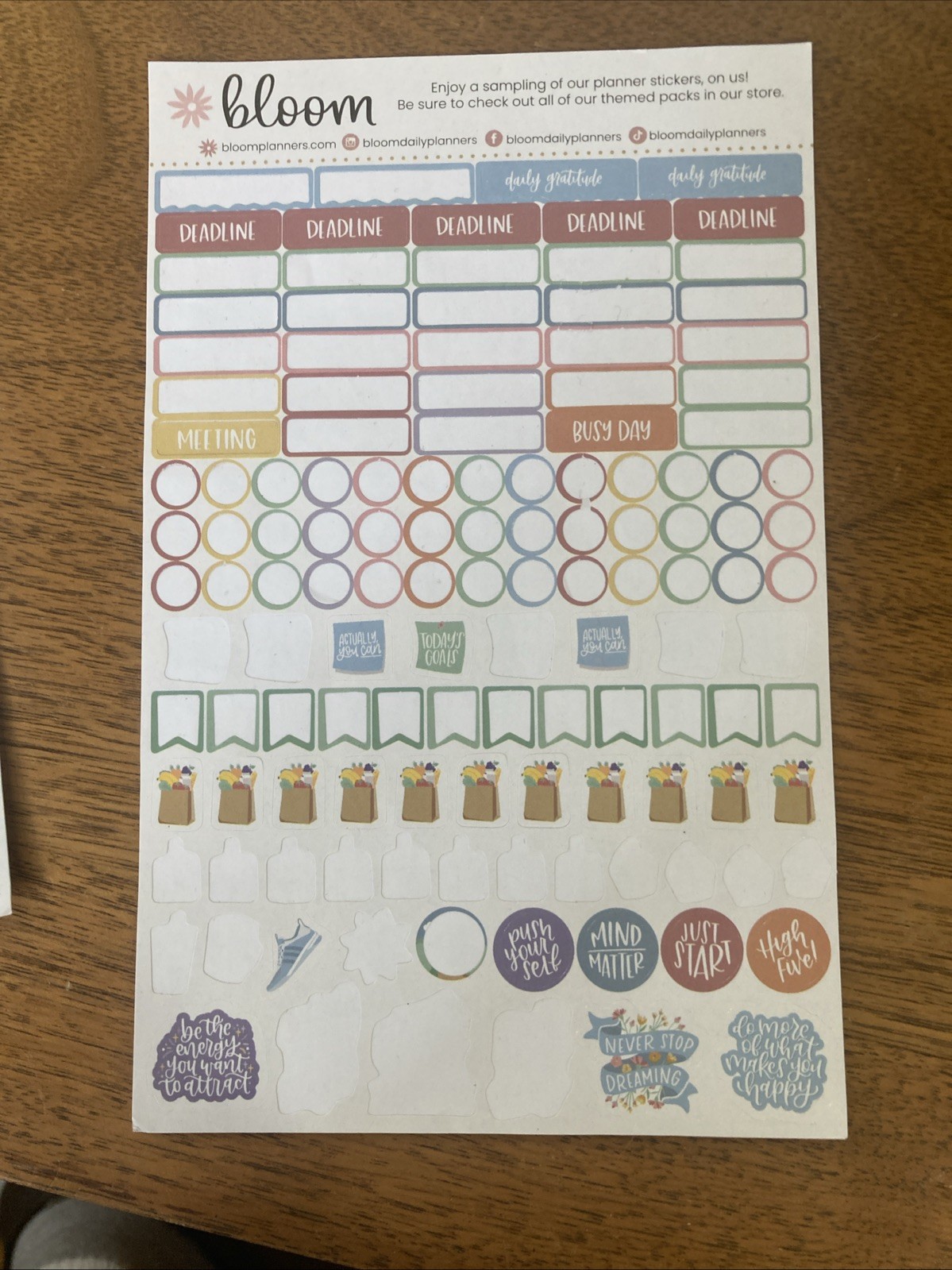 Bloom Planner Calendar Stickers Seasonal And Lifestyle Partially Used 13 Pages