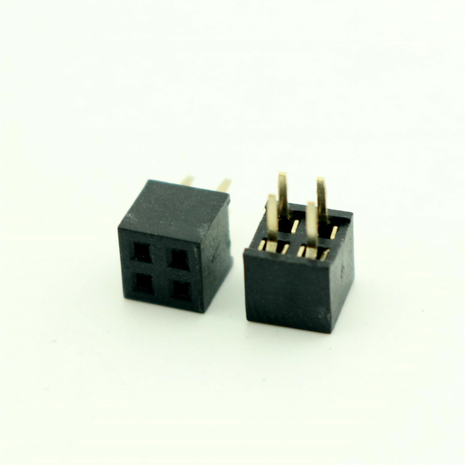 100pcs Pitch 2mm 2×2 Pin 4 Pin Female Double Row Straight Pin PCB Header Strip