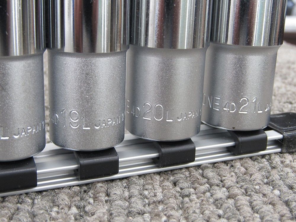TONE Deep Socket Set 12 pcs 10-21mm 4D-10L to 21L Used