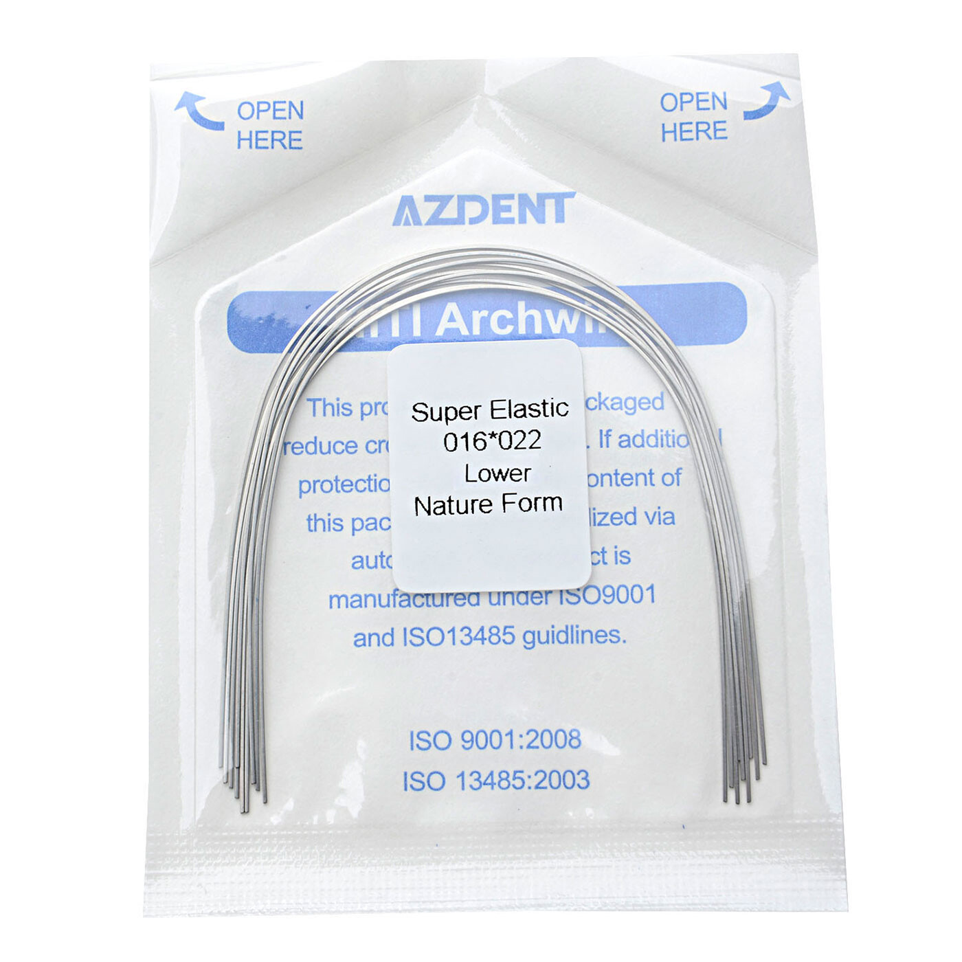 AZDENT Dental Orthodontic Super Elastic Niti Arch Wire Rectangular Natural Form
