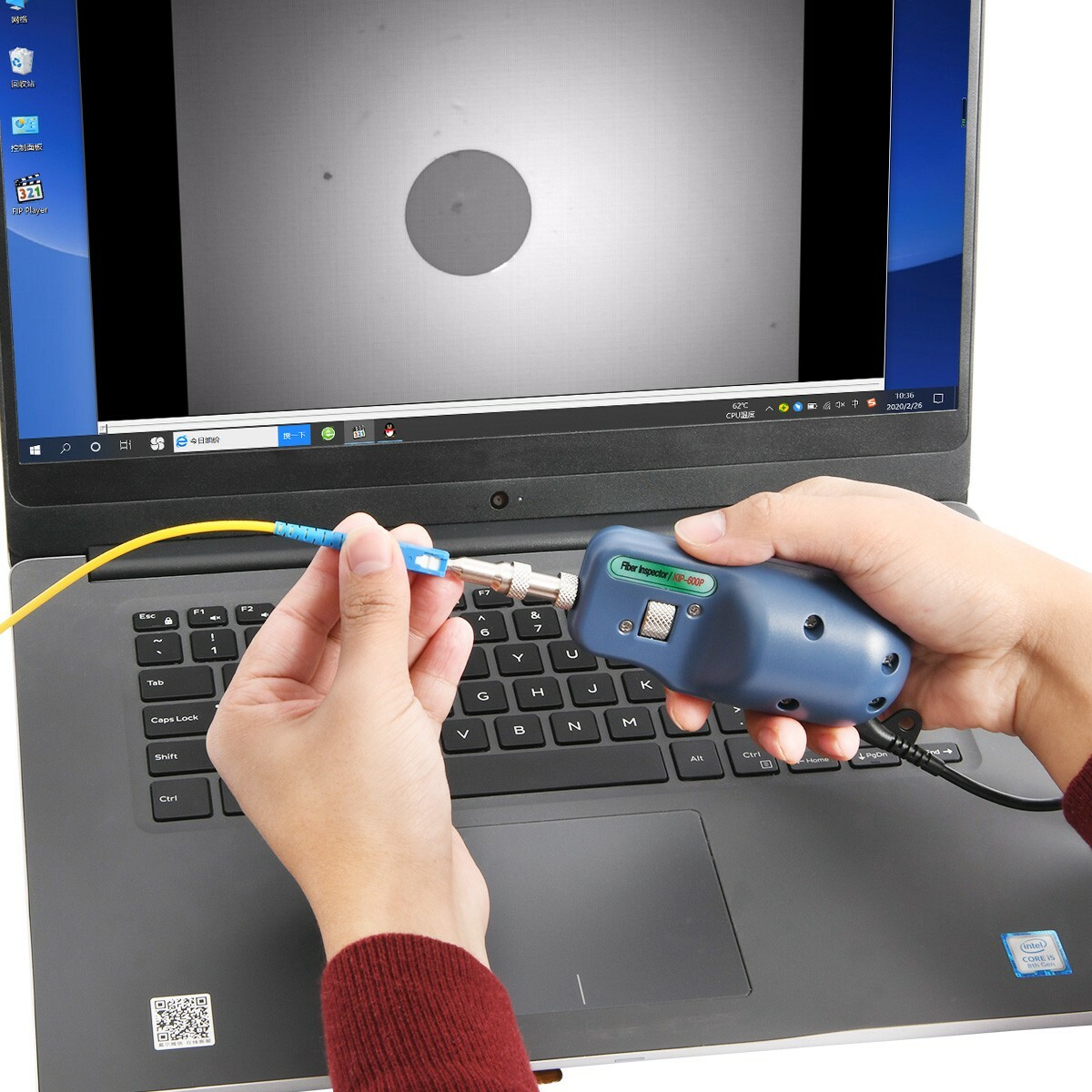 Komshine 400X Fiber Optic Inspection Probe, Fiber Optic Inspector , Microscope