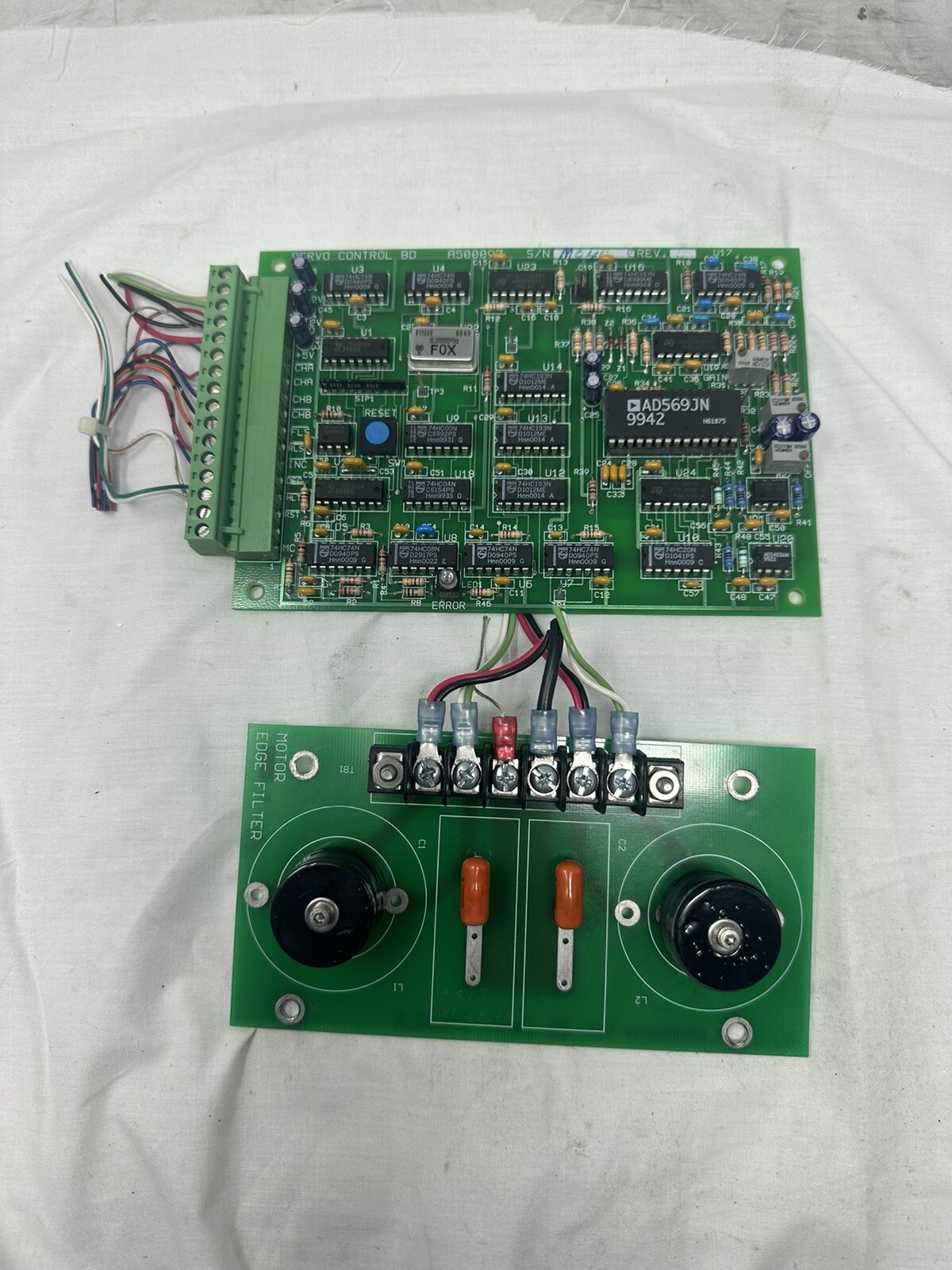 Sonoscan CSAM II Servo Control Board & Motor Edge Filter
