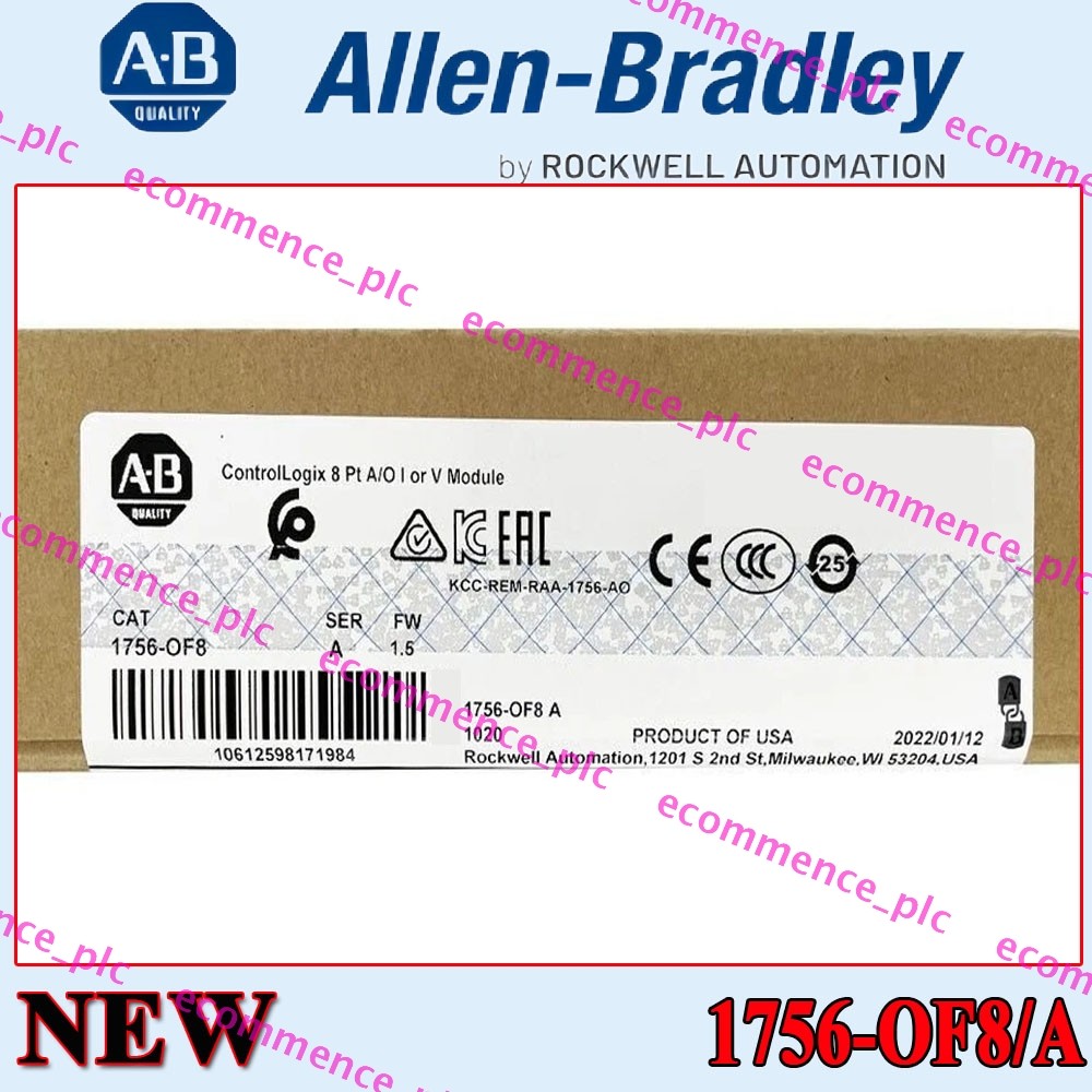 New Factory Sealed AB 1756-OF8 /A ControlLogix PLC Output Module US